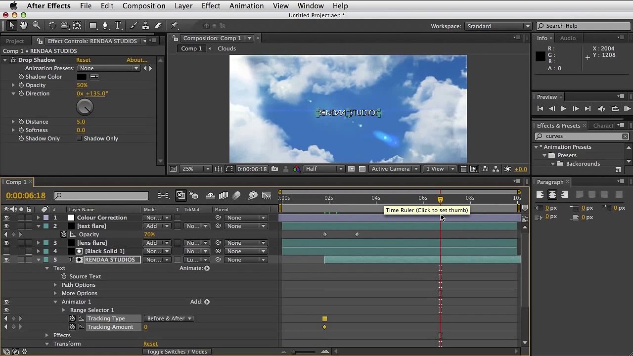 Adobe After Effects - Moving Clouds Tutorial - Layer Overview