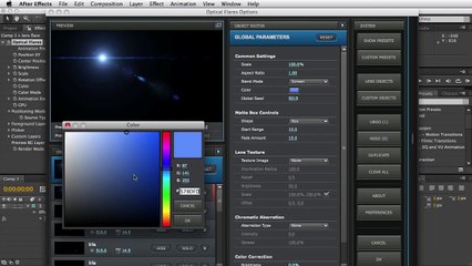 Adobe After Effects - Moving Clouds Tutorial - Lens Flare Adjustment
