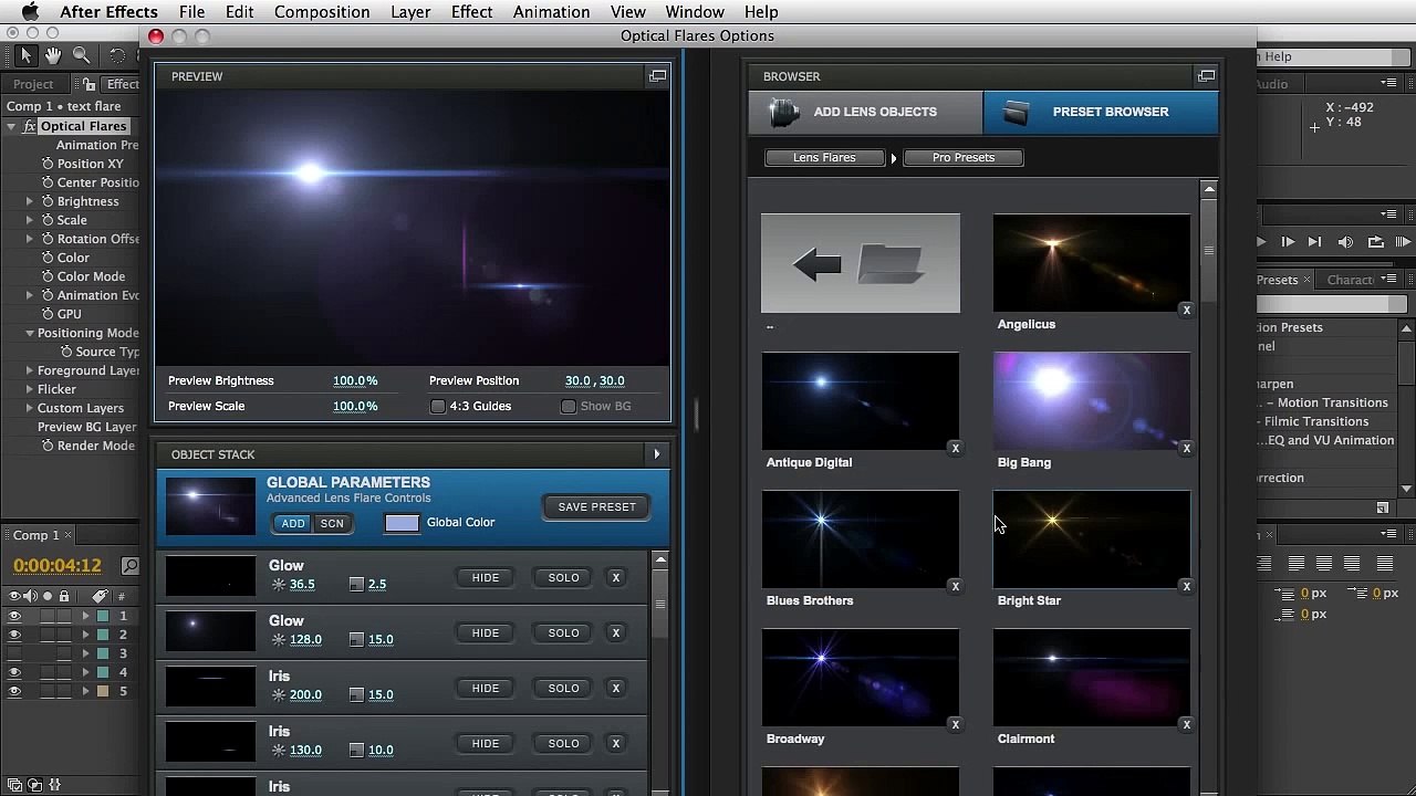 Adobe After Effects - Moving Clouds Tutorial - Text Flare