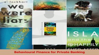 PDF Download  Behavioural Finance for Private Banking PDF Online