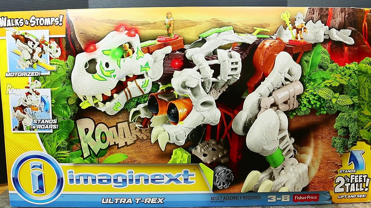 Ultra T-Rex Chases and Attacks Little Batman Review New Motorized Giant Dinosaur by ToysReviewToys