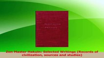 Read  Zen Master Hakuin Selected Writings Records of civilization sources and studies PDF Free