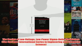 The Design of LowVoltage LowPower SigmaDelta Modulators The Springer International