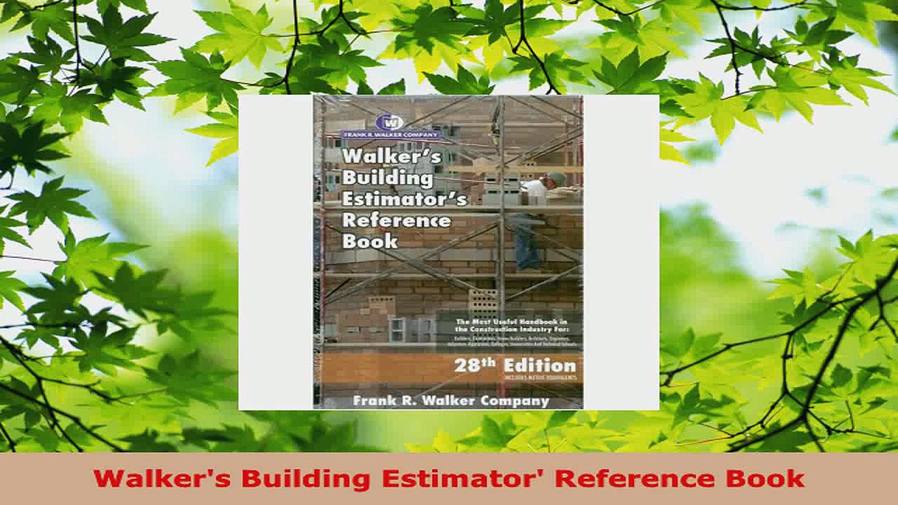 PDF Download Walkers Building Estimator Reference Book PDF Full Ebook
