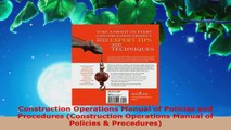 PDF Download  Construction Operations Manual of Policies and Procedures Construction Operations Manual PDF Online