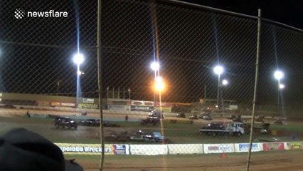 Racing driver Paul Morris escapes injury in heavy somersault crash