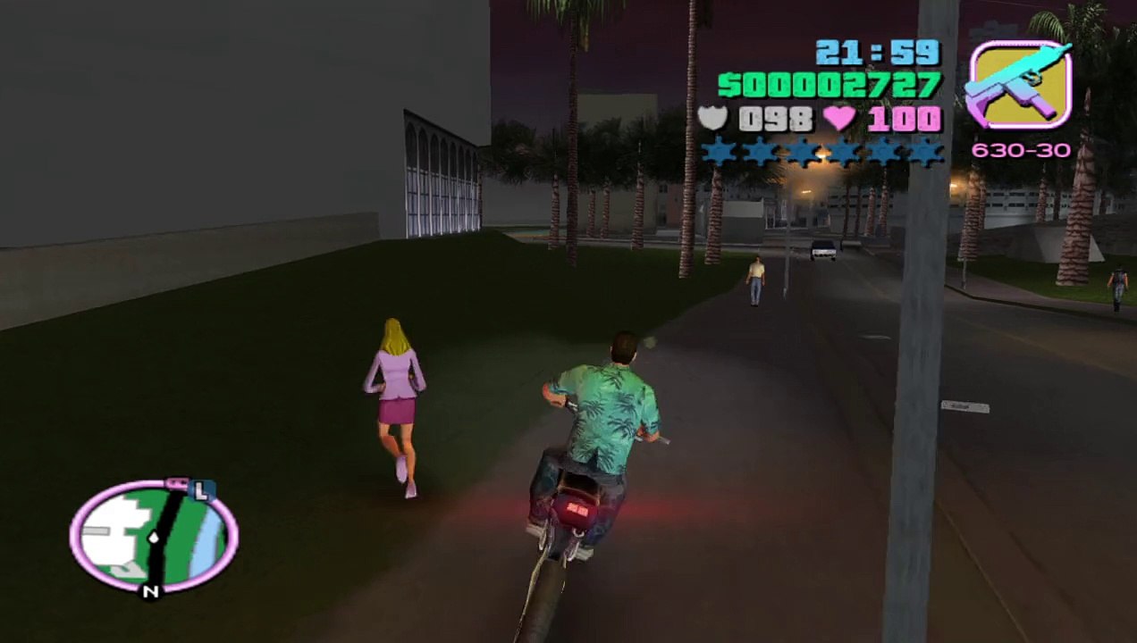 Grand Theft Auto: Vice City PS4 stunt jump with bike