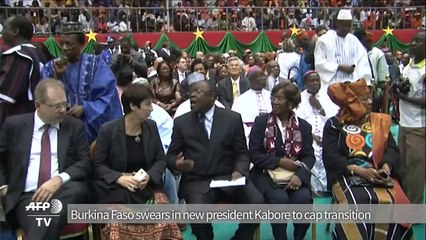 Burkina Faso swears in new president Kabore