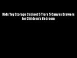 Kids Toy Storage Cabinet 5 Tiers 5 Canvas Drawers for Children's Bedroom