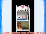 Children's Bookcase Bedroom Storage Unit White Bedroom Furniture With Pink Love Heart
