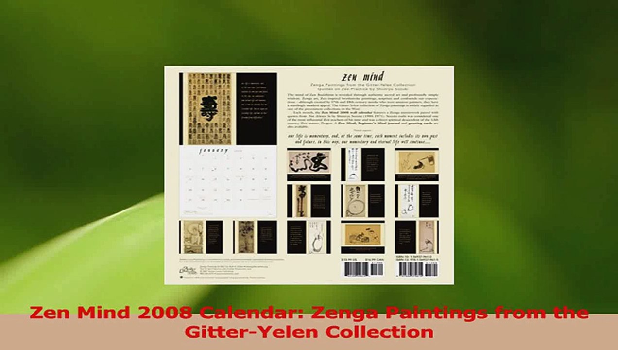 Read  Zen Mind 2008 Calendar Zenga Paintings from the GitterYelen Collection Ebook Free