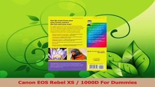 Read  Canon EOS Rebel XS  1000D For Dummies PDF Online