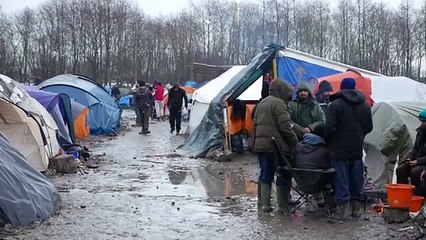 Desperate conditions in 'new Calais' camp which became mudbath after heavy rain