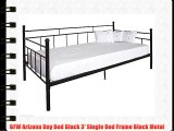 GFW Arizona Day Bed Black 3' Single Bed Frame Black Metal