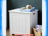 Deluxe Shaker Style White wooden Storage Chest with hinged lid