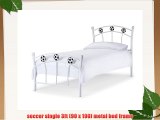 soccer metal single bed