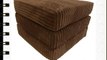 sit n sleep folding seat guest bed futon pouffee fold out chair in dark brown jumbo cord