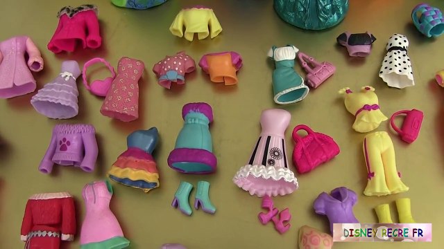 7 Poupées Princesses Disney Magiclip Vêtements Polly Pockets Séance dessayage 2