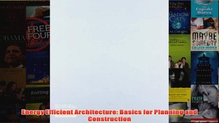 Energy Efficient Architecture Basics for Planning and Construction