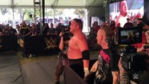 Slipknots Corey Taylor hits Baron Corbin at the NXT Aftershock Festival