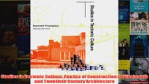 Studies in Tectonic Culture Poetics of Construction in Nineteenth and Twentieth Century
