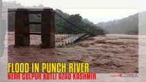Flood in Poonch River near Gulpur Kotli (Azad Kashmir, Pakistan)..