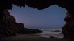 Sea caves on Desert filmed with 5000 photos Timelapse!
