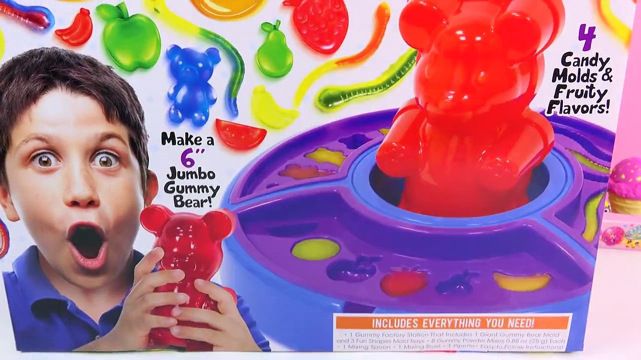 Gummy Factory Create Gummi Bears Sweet N Sour Candy Worms Fruit Snacks Kit Unboxing Video