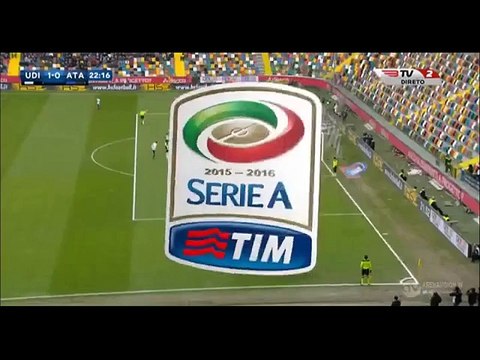 1-0 Cyril Théréau Goal Italy Serie A - 06.01.2016, Udinese Calcio 1-0 Atalanta Bergamo
