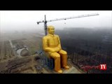 Mao'nun dev heykelini diktiler