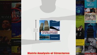 Matrix Analysis of Structures