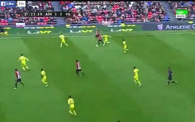 Aritz Aduriz Goal Athletic Club 2-2 Villareal Primera Division
