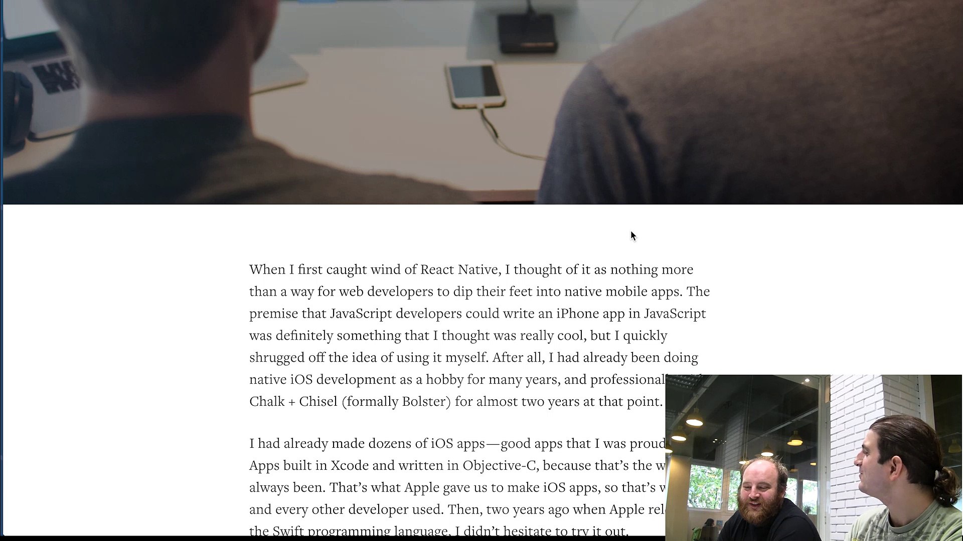 ⁣Retour d'expérience du passage de XCode a React Native de Facebook
