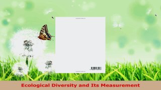 PDF Download  Ecological Diversity and Its Measurement PDF Full Ebook