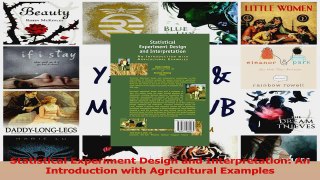 PDF Download  Statistical Experiment Design and Interpretation An Introduction with Agricultural Download Online