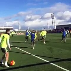 Zinedine Zidane's first training session as Real Madrid coach