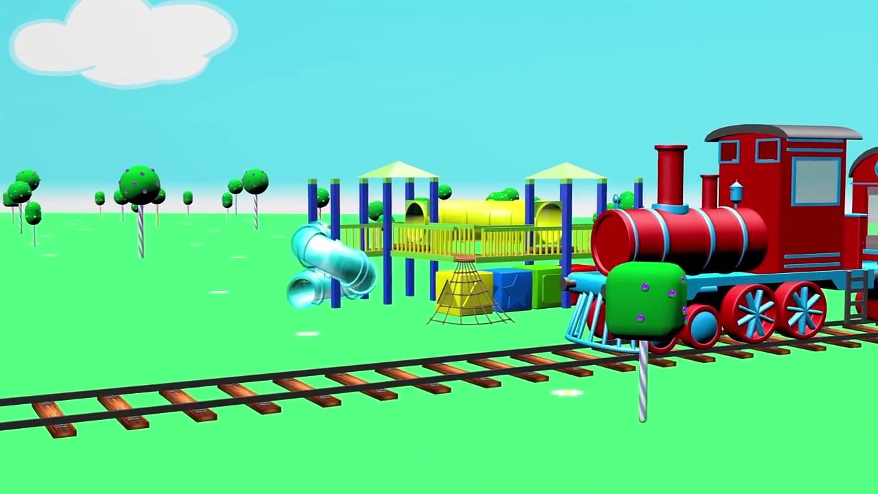 El tren y su locomotara se pasean alrededor de Truck City | Truck City E08 Juegos de construcción