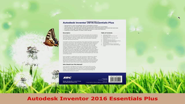 Download Autodesk Inventor 2016 Essentials Plus EBooks Online