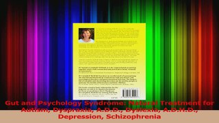 PDF Download  Gut and Psychology Syndrome Natural Treatment for Autism Dyspraxia ADD Dyslexia PDF Online