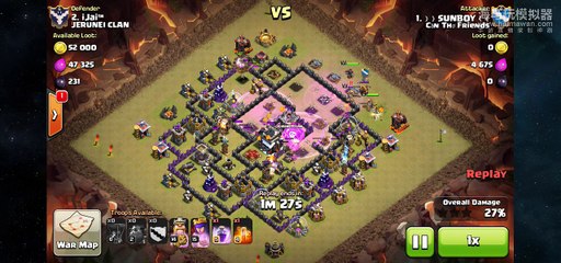 Lavaloon Clash of Clans strategy - Clear hall 9 Replay