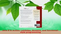 Read  Java 8 in Action Lambdas Streams and functionalstyle programming Ebook Free