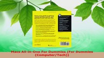 Read  Macs AllinOne For Dummies For Dummies ComputerTech Ebook Free