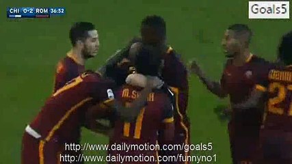 Alessandro Florenzi Goal Chievo 0 - 2 AS Roma Serie A 6-1-2016