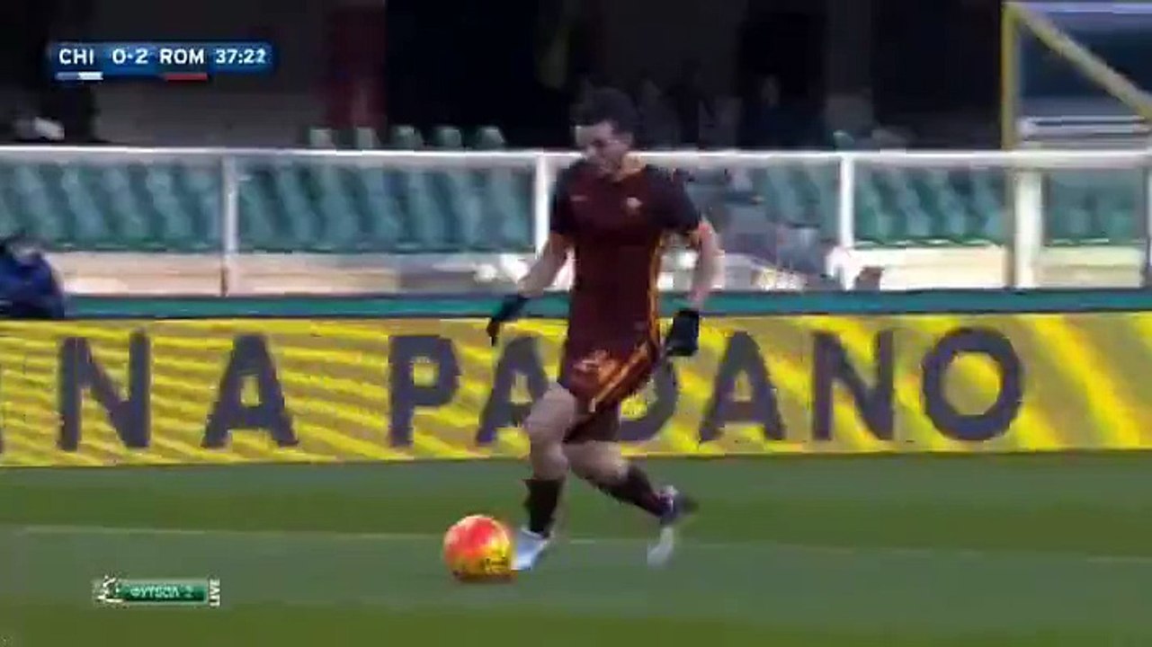 GOOAL Alessandro Florenzi Goal - Chievo 0 - 2 AS Roma - 06_01_2016