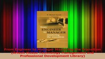 PDF Download  From Engineer to Manager Mastering the Transition Artech House Technology Management and Download Online