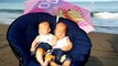 4 Month Twin Babies Enjoy Beach, Last Day Of 2015 - Video Dailymotion