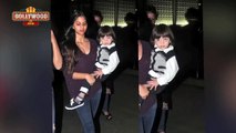 Shahrukh Khans Daughter Suhana Carries AbRam At The Airport _ Bollywood Asia - Video Dailymotion