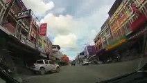 Dangerous on road of Rayong in Thailand