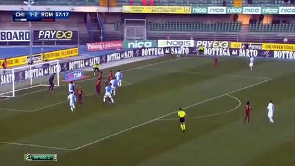Dario Dainelli Goal - Chievo 2 - 2 AS Roma - 06_01_2016
