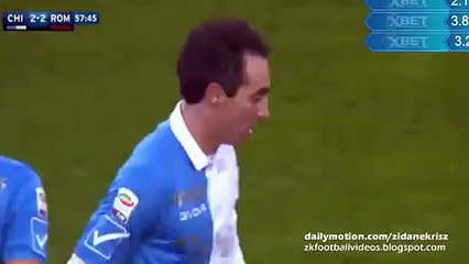 2-2 Dario Dainelli Fantastic Goal - Chievo vs AS Roma - Serie A - 06.01.2016